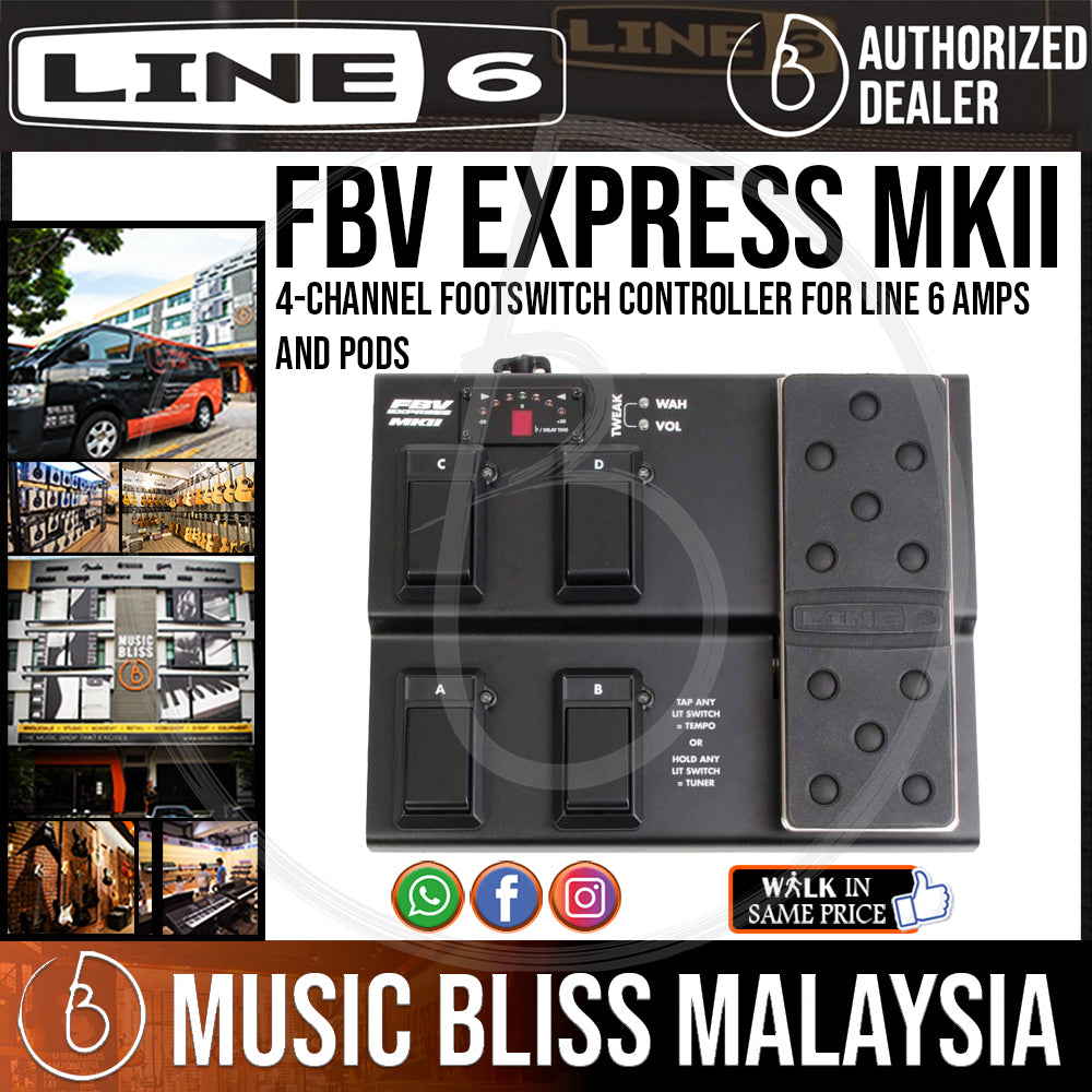 Line 6 FBV Express MkII 4-channel Footswitch Controller | Music Bliss  Malaysia