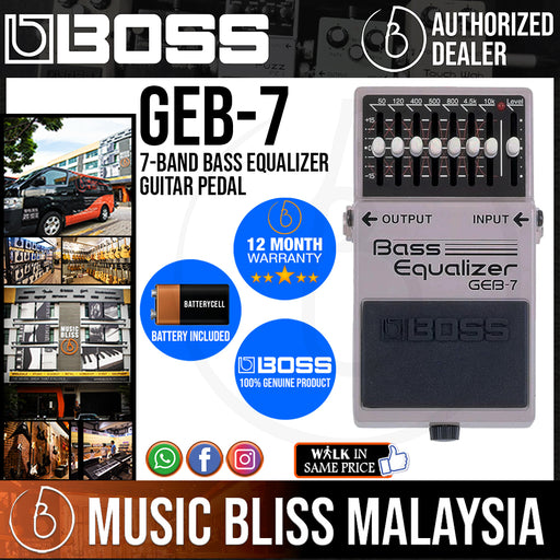 Boss GE-7 7-band Equalizer Guitar Pedal | Music Bliss Malaysia