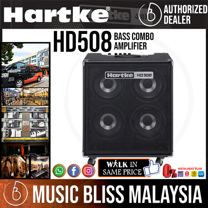 Hartke Hd508 500 Watt 4x8 Bass Combo Amplifier With 0 Instalment Music Bliss Malaysia