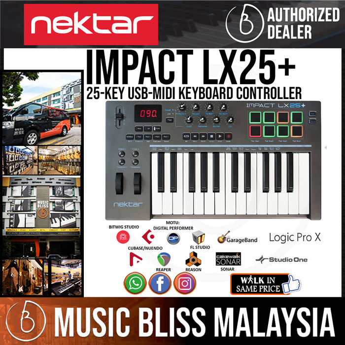 Nektar Impact LX25+ 25 Key Synth Action Keys Keyboard Controller | Music  Bliss Malaysia