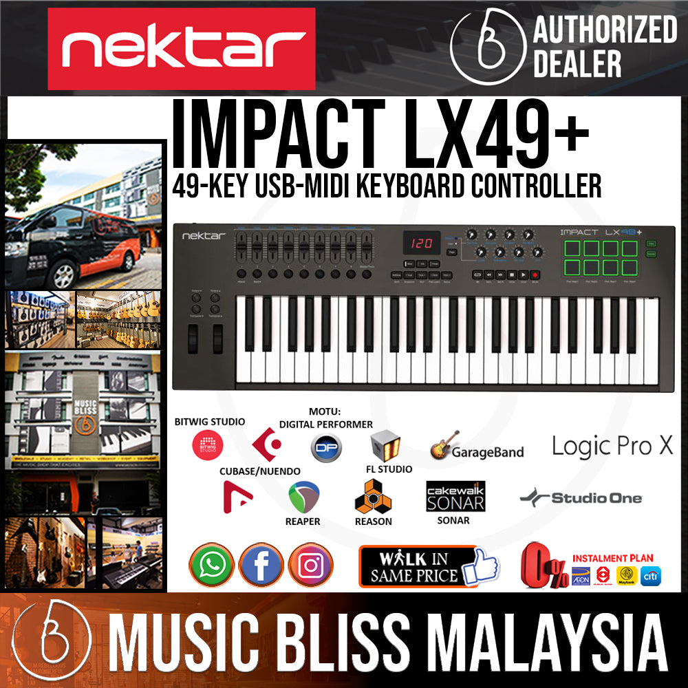 Nektar Impact LX49+ 49 Key Synth Action Keys Keyboard Controller | Music  Bliss Malaysia