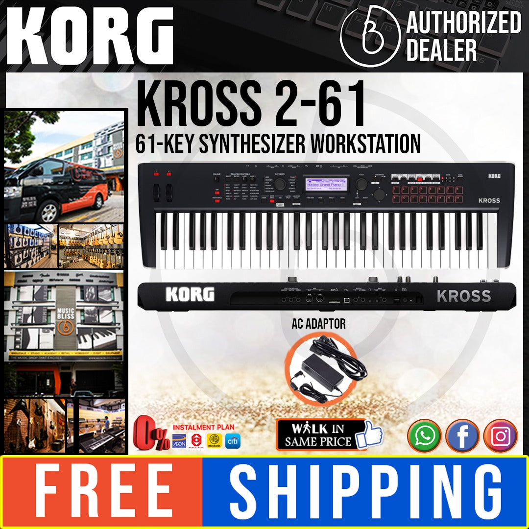 Korg Kross 2 61 61-key Synthesizer Workstation with 0% Instalment