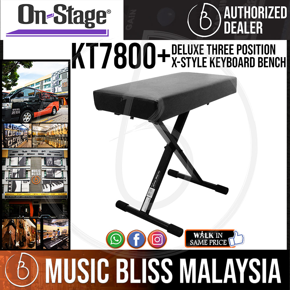 On Stage Kt7800 Deluxe Three Position X Style Keyboard Bench Oss Kt7800 Music Bliss Malaysia