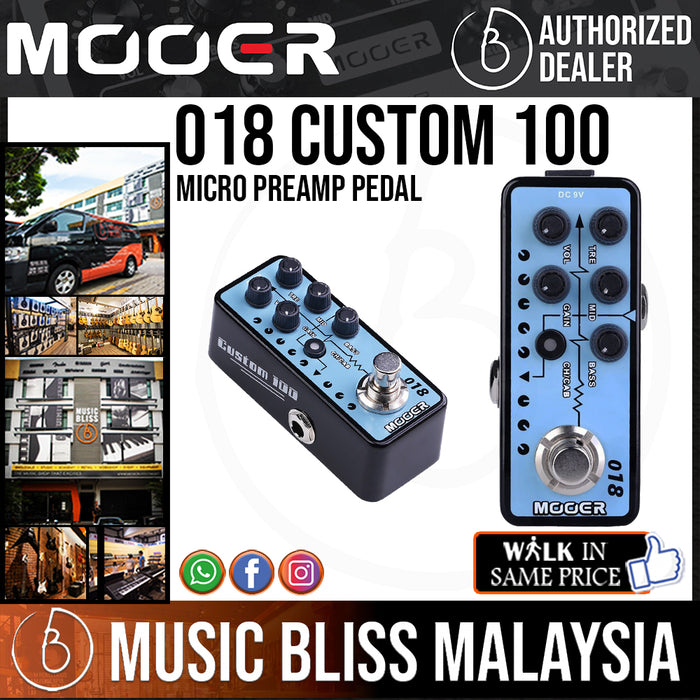 Mooer 018 Custom 100 Micro Preamp Pedal | Music Bliss Malaysia