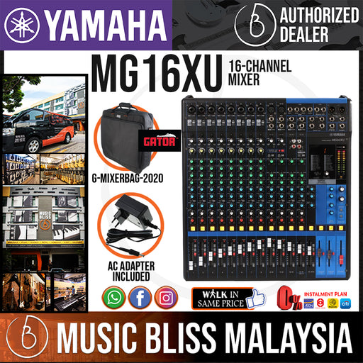 Yamaha Mg16xu 16 Channel Mixer With Gator G Mixer Bag Mg 16xu Crazy Sales Promotion Music Bliss Malaysia