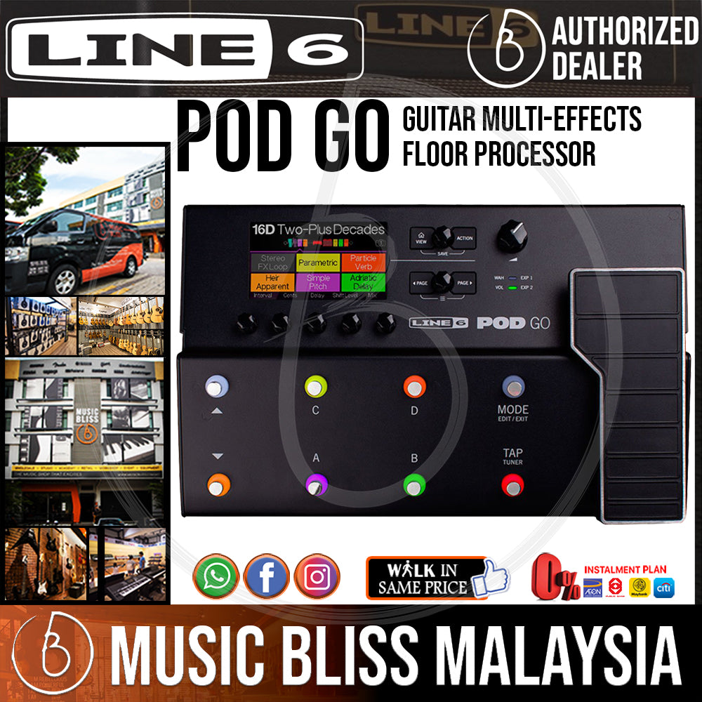 Line 6 POD Go Guitar Multi-effects Floor Processor | Music Bliss