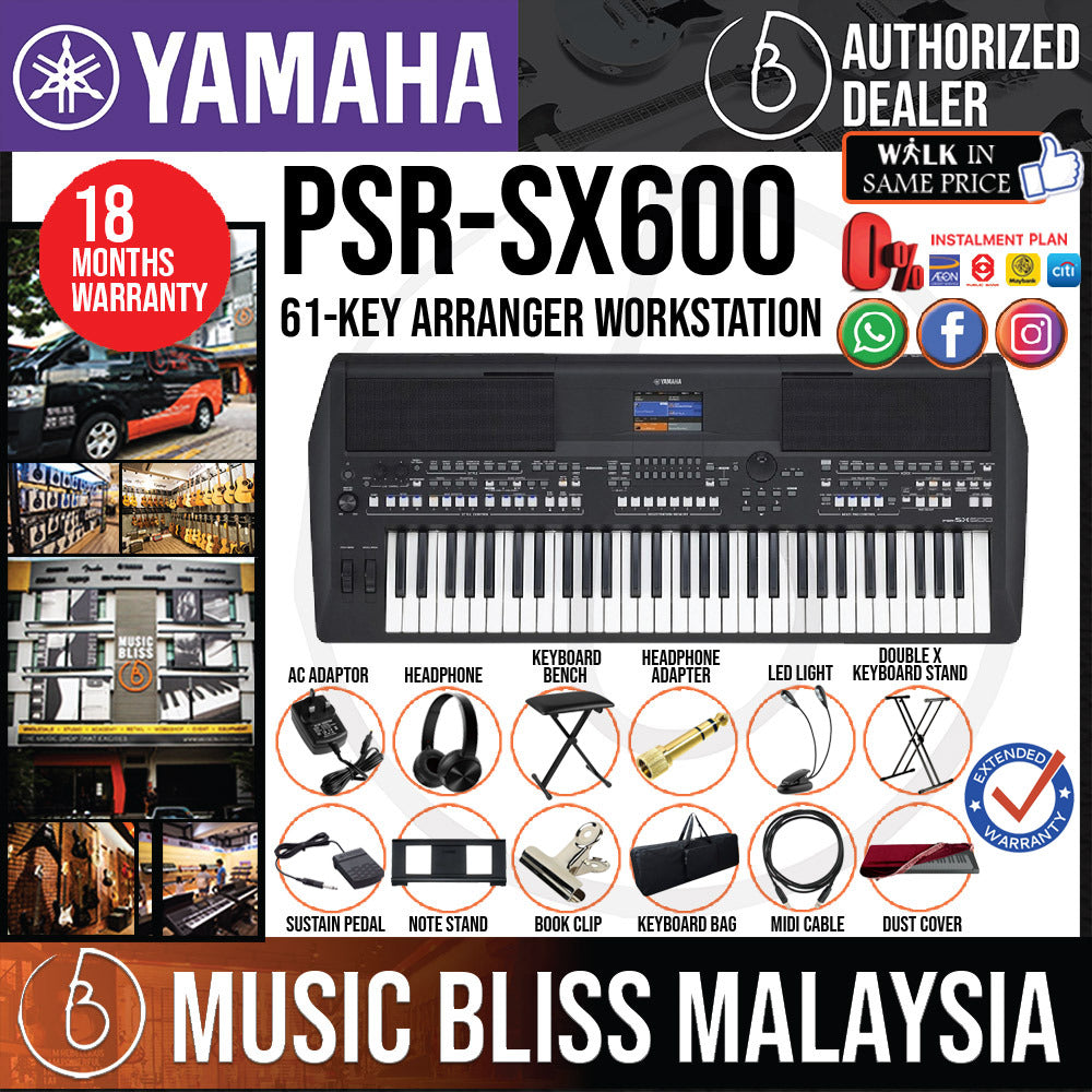 Yamaha PSR-SX600 61-key Arranger Workstation 13 in 1 Performance