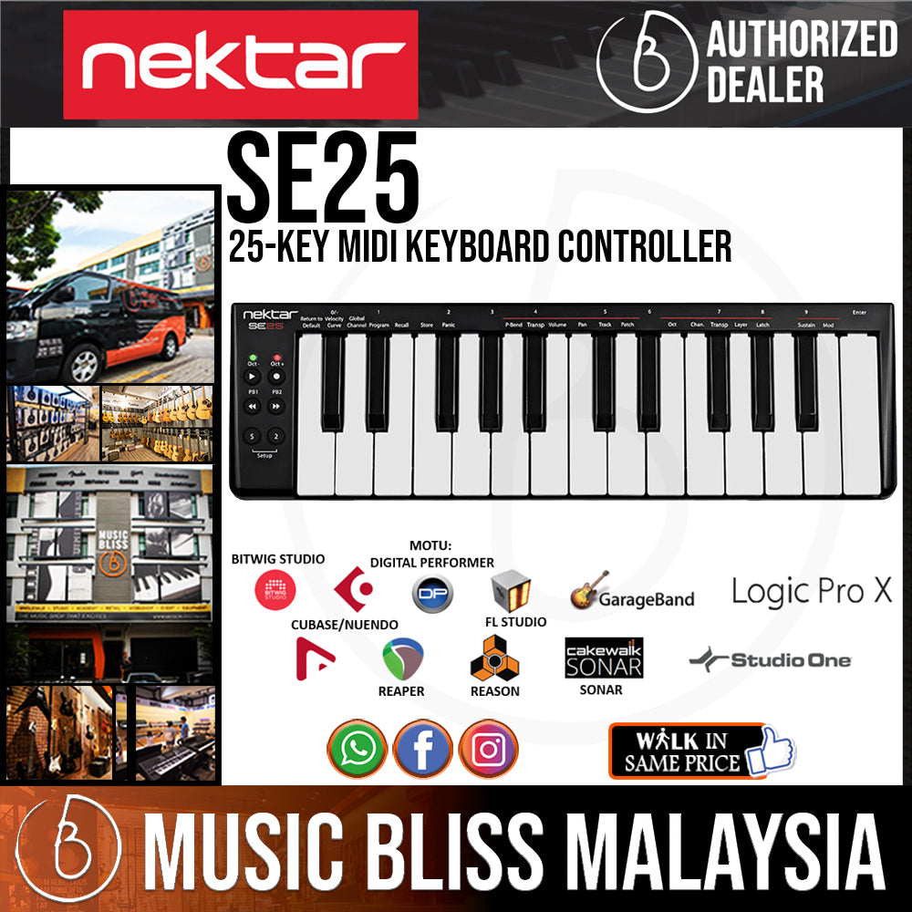 Nektar SE25 Portable USB MIDI Controller with 25 Mini Keys | Music Bliss  Malaysia