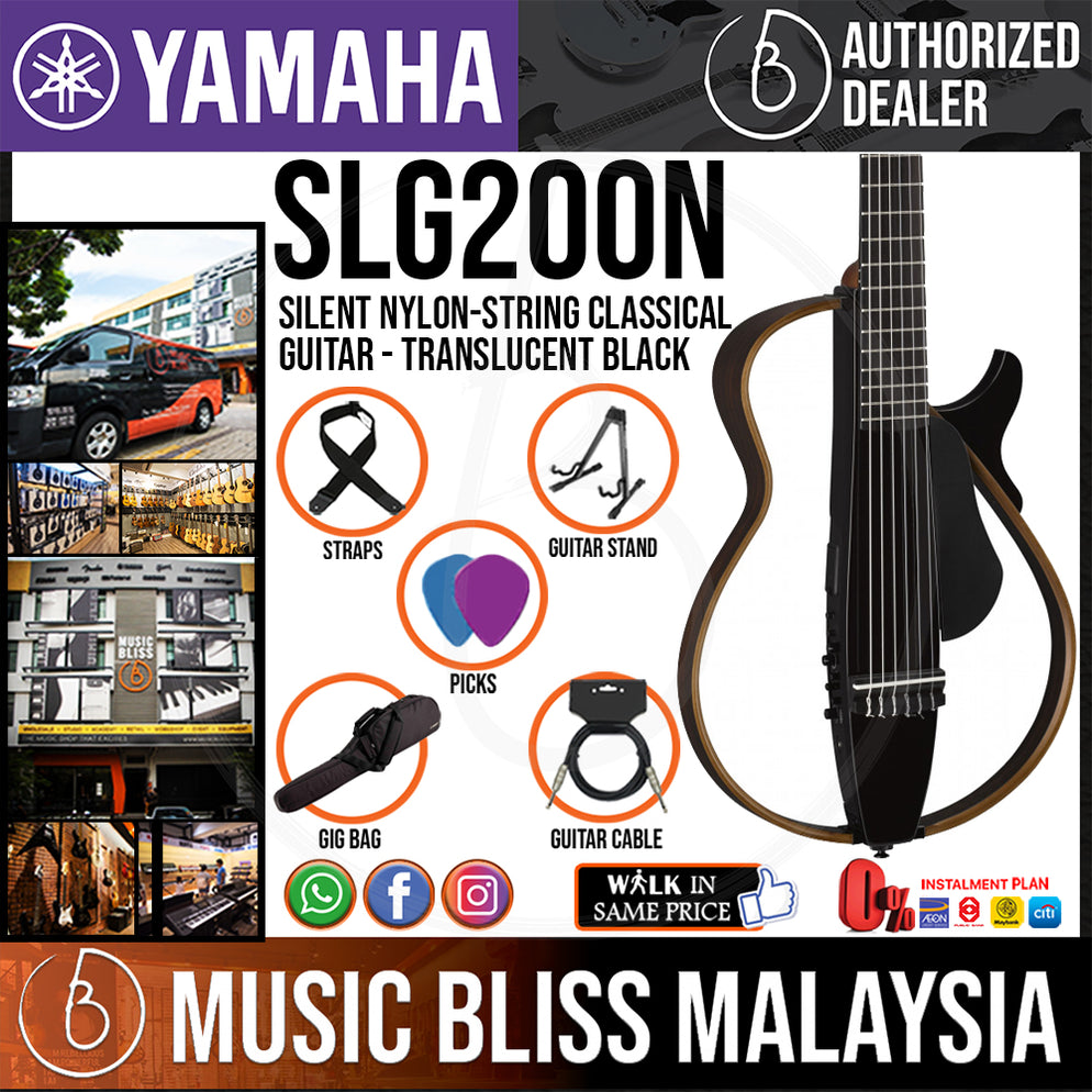 Yamaha SLG200N Silent Guitar Package, Nylon-string ...