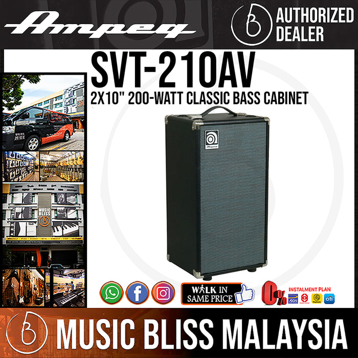 Ampeg Svt 210av 2x10 200 Watt Classic Bass Cabinet Music Bliss Malaysia