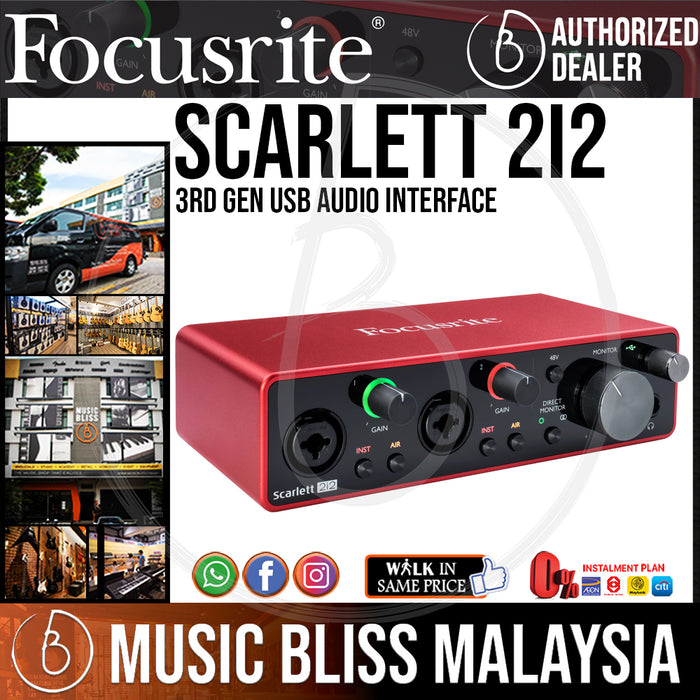 focusrite scarlett 2i2 3rd gen usb audio interface