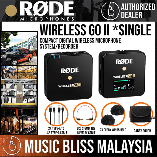 Rode Wireless GO II 2-Person Compact Digital Wireless Microphone  System/Recorder