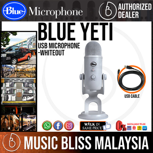 Blue Microphones Yeti USB Microphone, Whiteout YETI WHITEOUT
