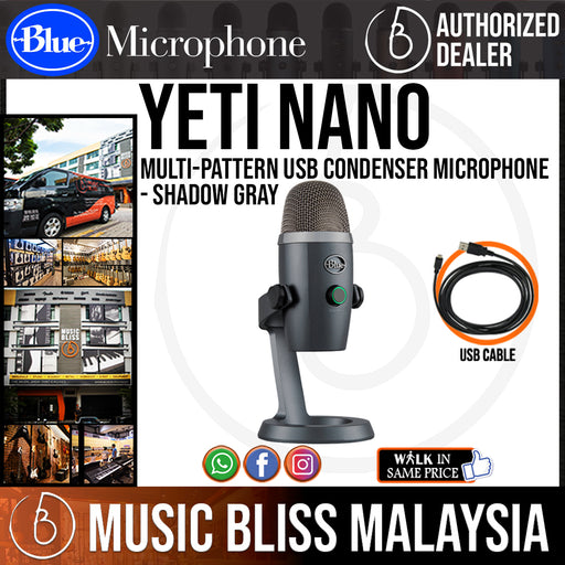 Yeti Nano (Black) Microphone usb Blue