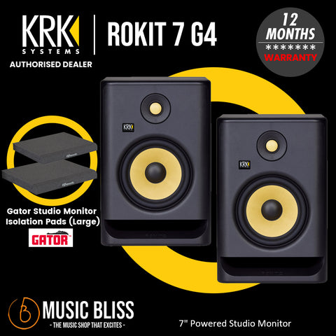 KRK Rokit RP5 G3 / Classic 5 Active Studio Monitor Pack Inc. Iso Pads & XLR  Cables