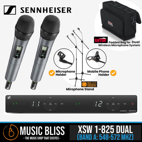 PTU-52 | Dual Wireless Microphone System w/ Frequency Hopping (2H/1H1B)