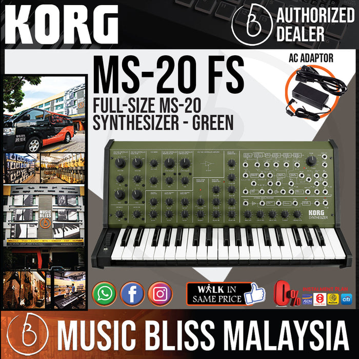 Korg Ms Fs Full Size Ms Synthesizer Green With 0 Instalment Ms Music Bliss Malaysia