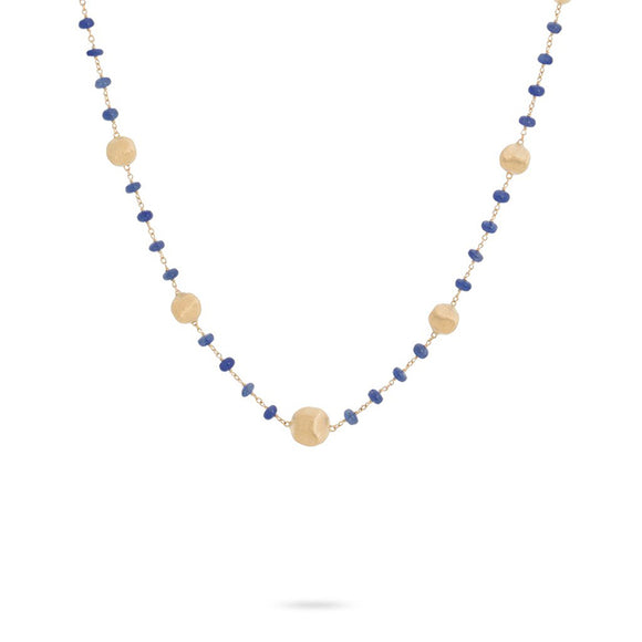 Marco Bicego Africa Precious Blue Sapphire & Yellow Gold Necklace CB22 ...