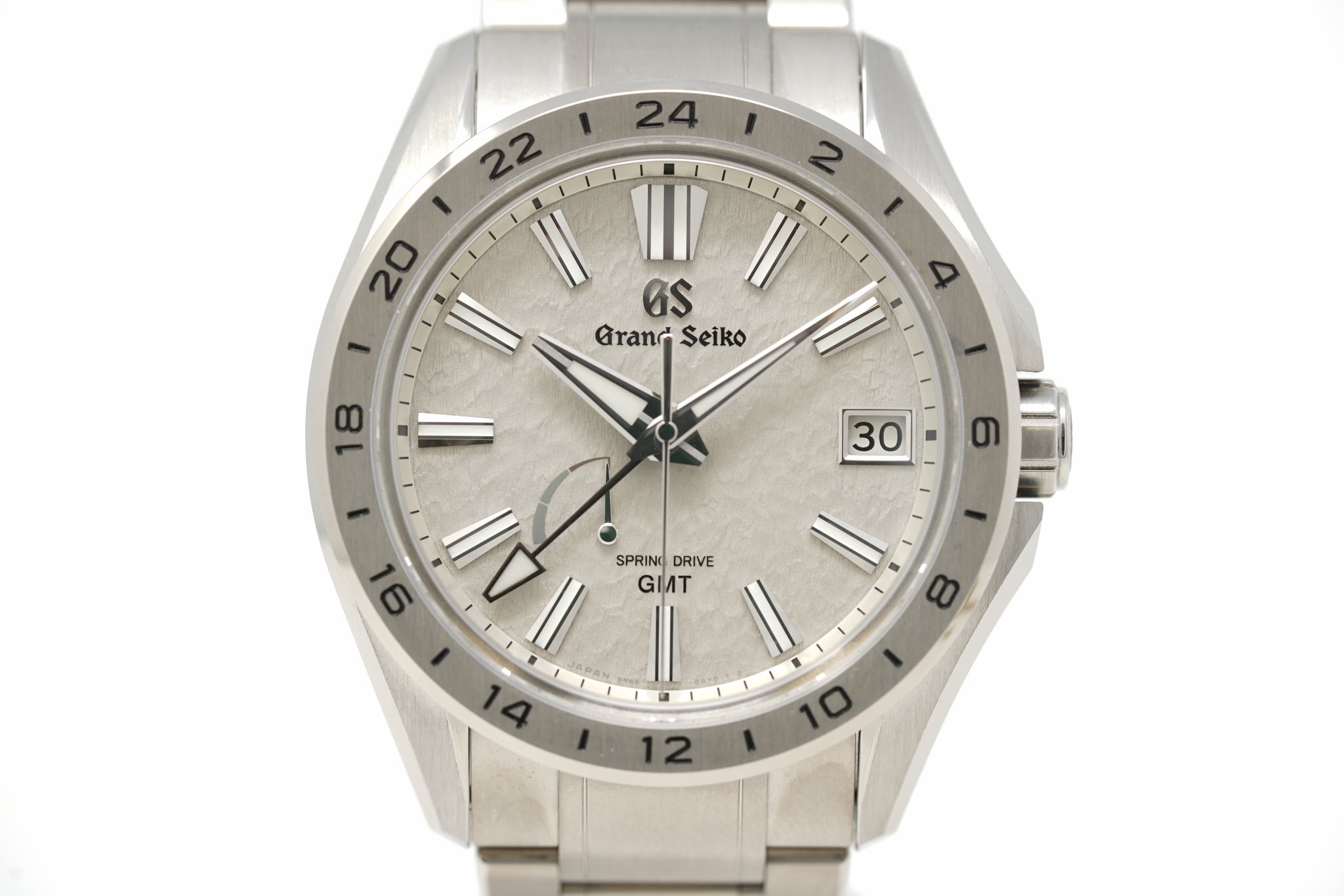 Pre-Owned Grand Seiko Evolution 9 Spring Drive GMT 'Mist Flake' SBGE28 –  Topper Fine Jewelers