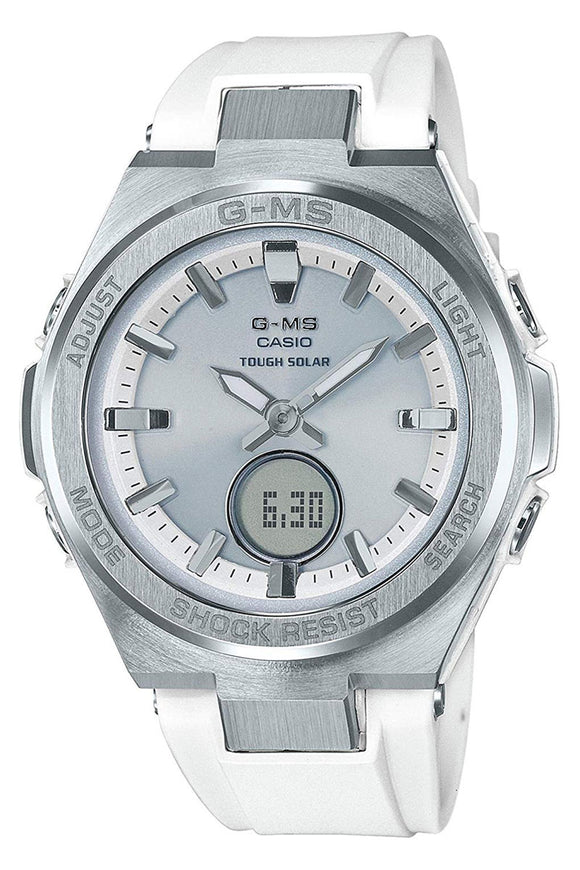 G Shock Baby G G Ms White And Silver Tone Msgs0 7a Topper Fine Jewelers