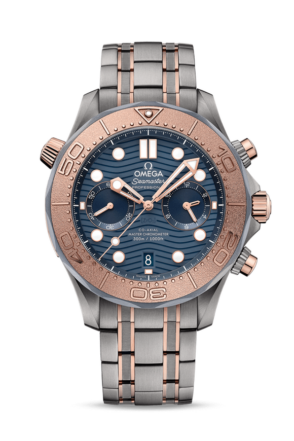 Get Omega Seamaster Diver 300M Chronograph Gold Titanium Tantalum Pictures