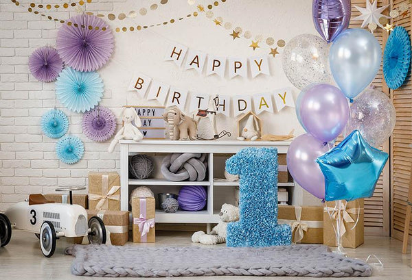 Happy Birthday For One Year Old Backdrop G-1151 – Shopbackdrop