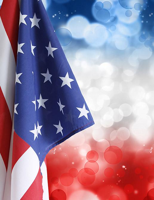 American Flag With Bokeh Background For Celebrate Independence Day –  Shopbackdrop