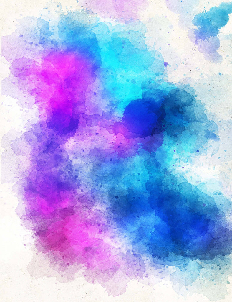 Pink Blue Baby Blue Watercolors Abstract Texture Backdrop