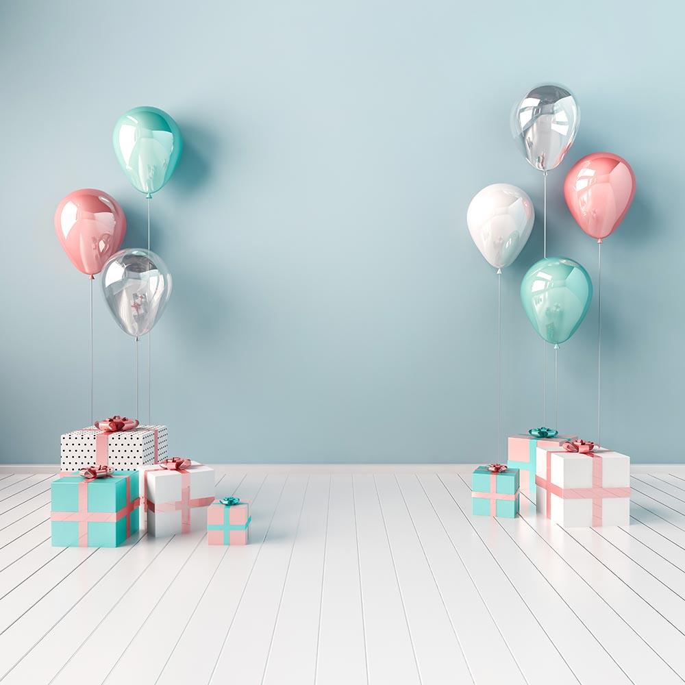 Birthday Gift On White Wood Floor For Baby Birthday Photography Backdr –  Shopbackdrop