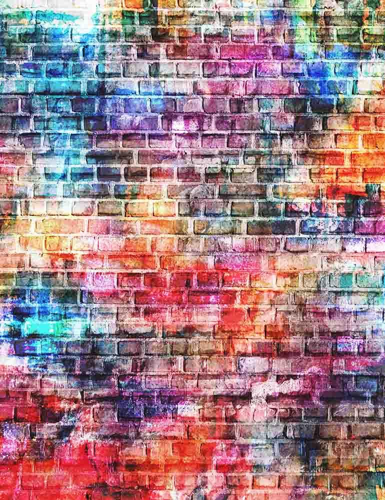 Featured image of post Colorful Brick Wall Backdrop / Colorful flowers with green wall for wedding backdrop.