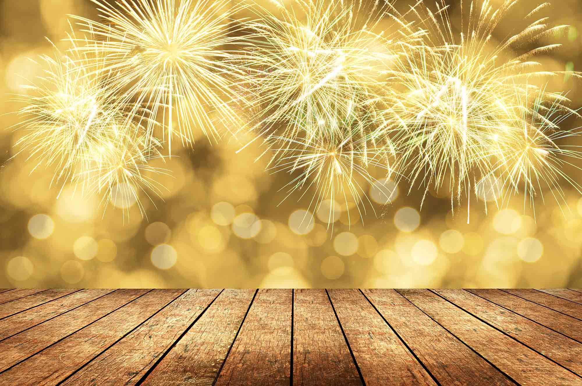 Fireworks Canary Yellow Bokeh Background For Christmas Backdrop –  Shopbackdrop