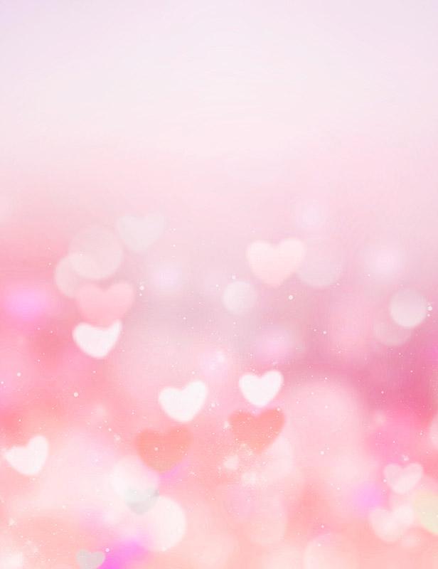 Printed Bokeh Pink Hearts For Love Photography Backdrop – Shopbackdrop