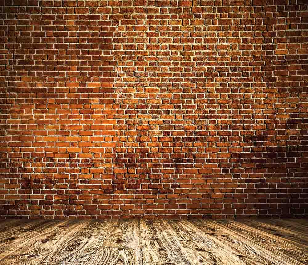 Download Retro Red Brick Texture Wall With Wooden Floor Backdrop ...