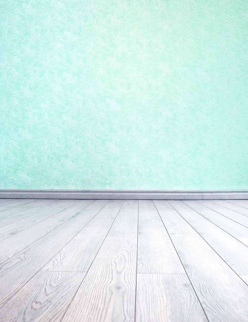 Spring Green Wall Background With Wood Floor For Studio Photo – Shopbackdrop