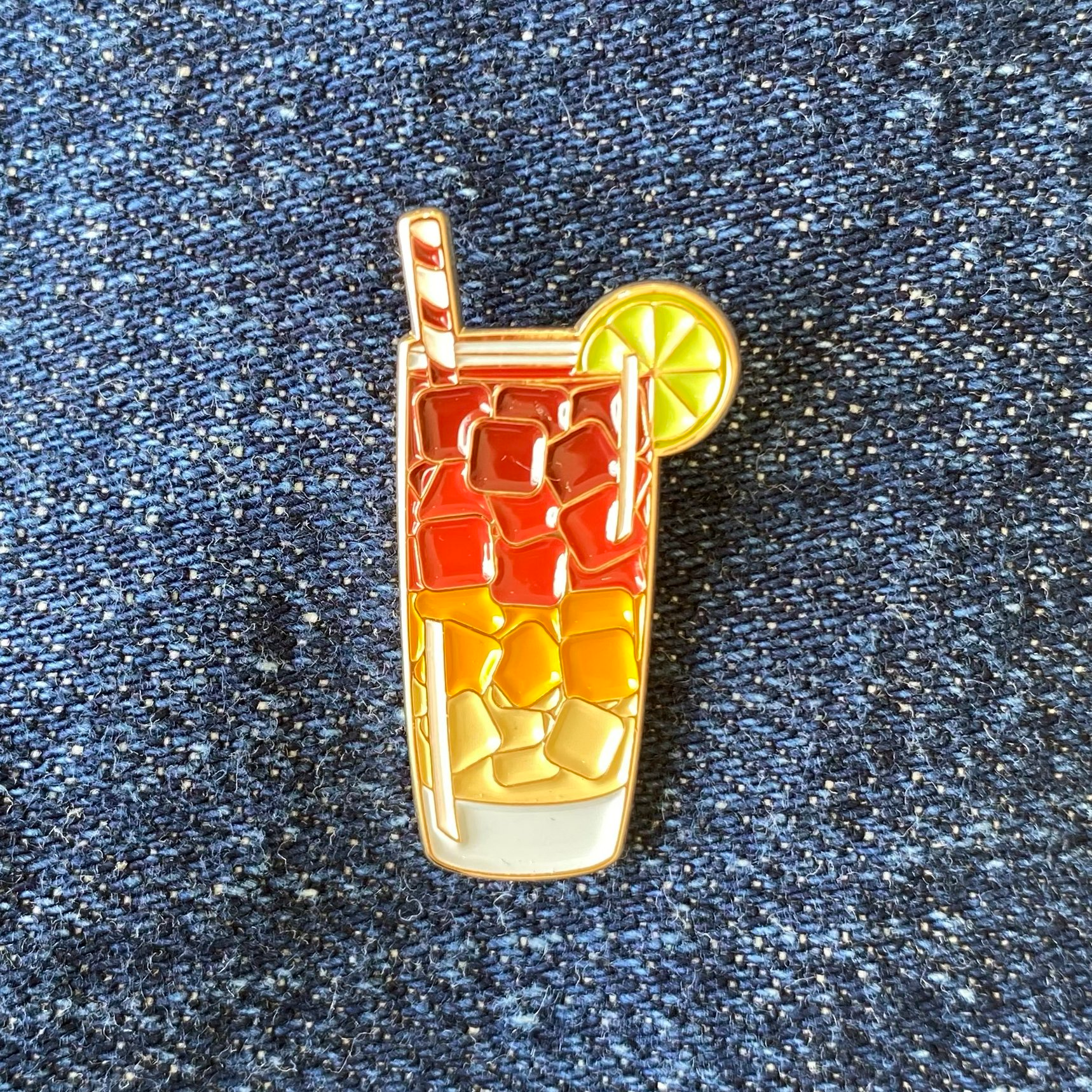 Dark and Stormy Cocktail L&V Pin