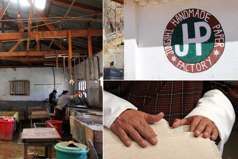 Jungshi Paper factor in Bhutan making traditional paper from plants