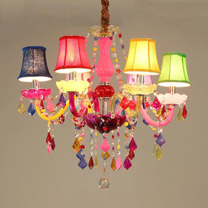 Colorful Crystal Chandelier for Girls’ Bedrooms - PerfenQ