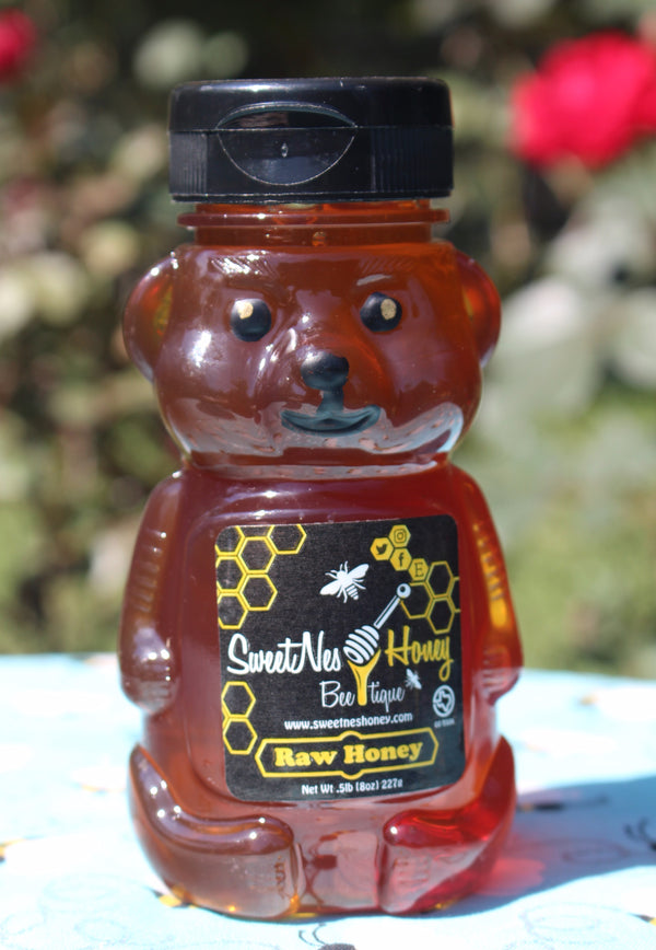 Our Bright Acres – 12 oz Raw Honey – Mama Bear Squeeze