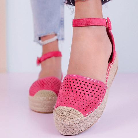 moxo sandale dama platforma rafie espadrile roz