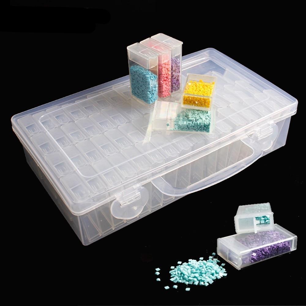 64pcs Diamond Painting Plastic Storage Box | Diamond Painting