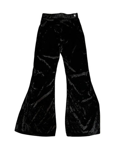 THIGHBRUSH® - Women's Velvet Bell Bottoms - Black