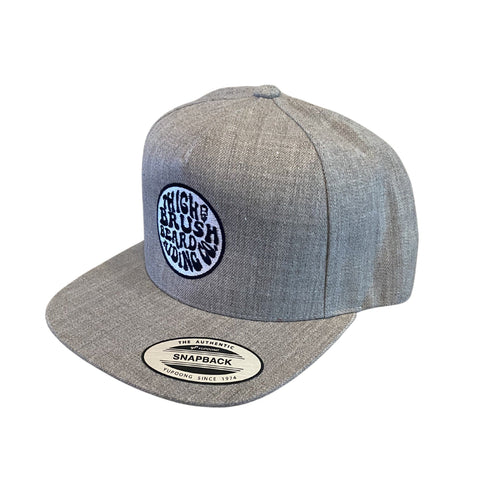 THIGHBRUSH® BEARD RIDING COMPANY - Wool Blend Snapback Hat - Heather Grey - Flat Bill