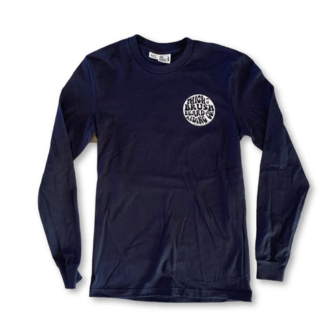 THIGHBRUSH® BEARD RIDING COMPANY - LONG SLEEVE T-SHIRT - NAVY BLUE