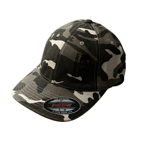 THIGHBRUSH® TACTICAL - FlexFit Hat - Camo - Black and Grey - Squeal Team Six