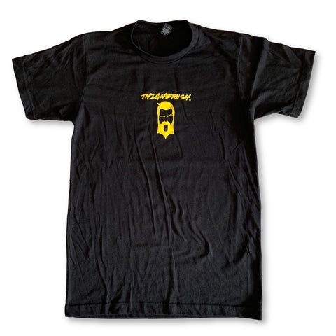 LIMITED EDITION - THIGHBRUSH® - "COBRA THIGH" - Men's T-Shirt - Black with Yellow