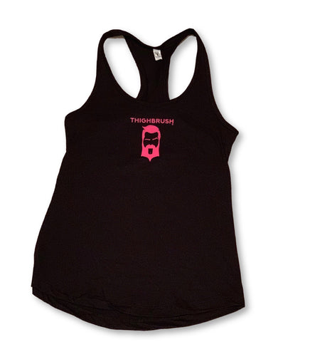 THIGHBRUSH® - "No Beard, No Booty" - Women's Tank Top - Black and Pink