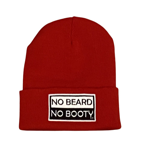 THIGHBRUSH® NO BEARD NO BOOTY™ CUFFED BEANIES - RED