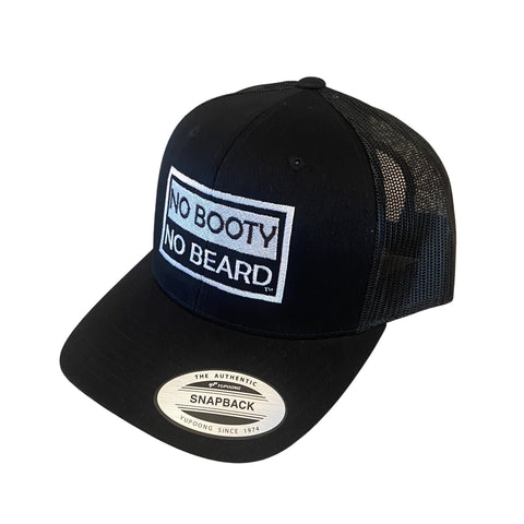 THIGHBRUSH® "NO BOOTY NO BEARD" - Trucker Snapback Hat  - Black