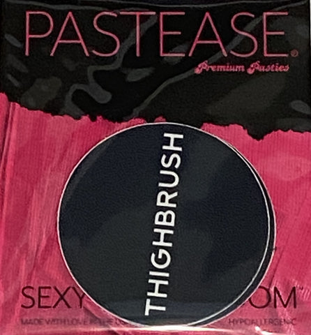 Pastease® Premium Pasties for THIGHBRUSH® - "THIGHBRUSH" - Circle in Black