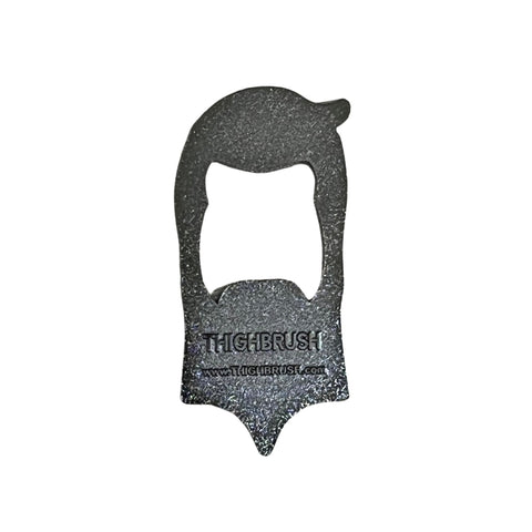 THIGHBRUSH® - Face Logo Metal Bottle Opener - back